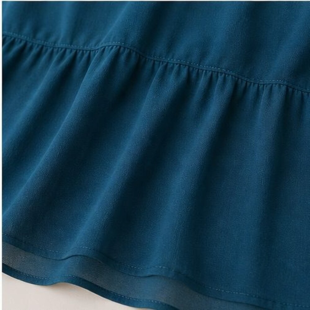 Teal Button Blouse - Picture 6 of 6